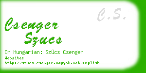 csenger szucs business card